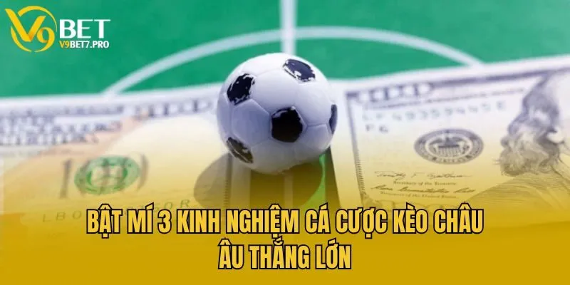 Bật mí 3 kinh nghiệm cá cược kèo Châu Âu thắng lớn